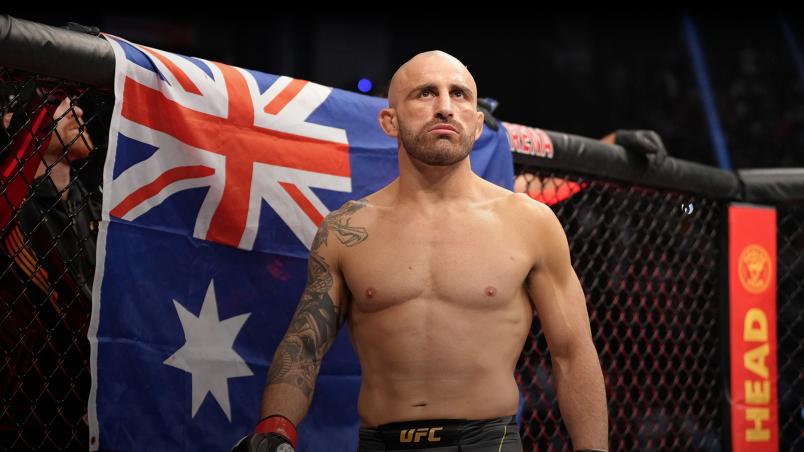 File photo: featherweight champion Alexander Volkanovski, a -110 pick'em against unbeaten Movsar Evloev at UFC 333.