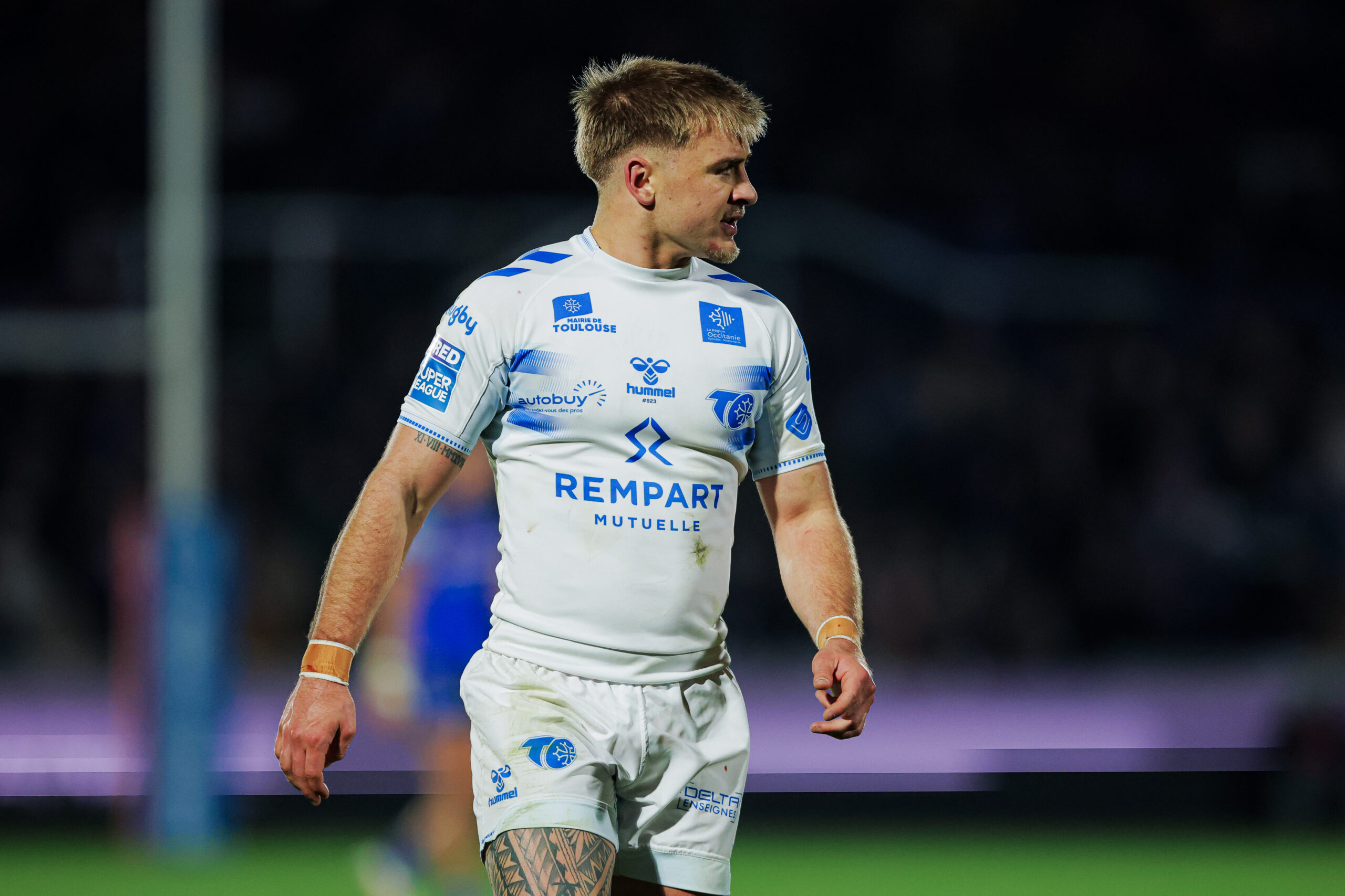 File photo: Thomas Lacans in Toulouse Olympique colours; the playmaker starts at five-eighth for France on Saturday.