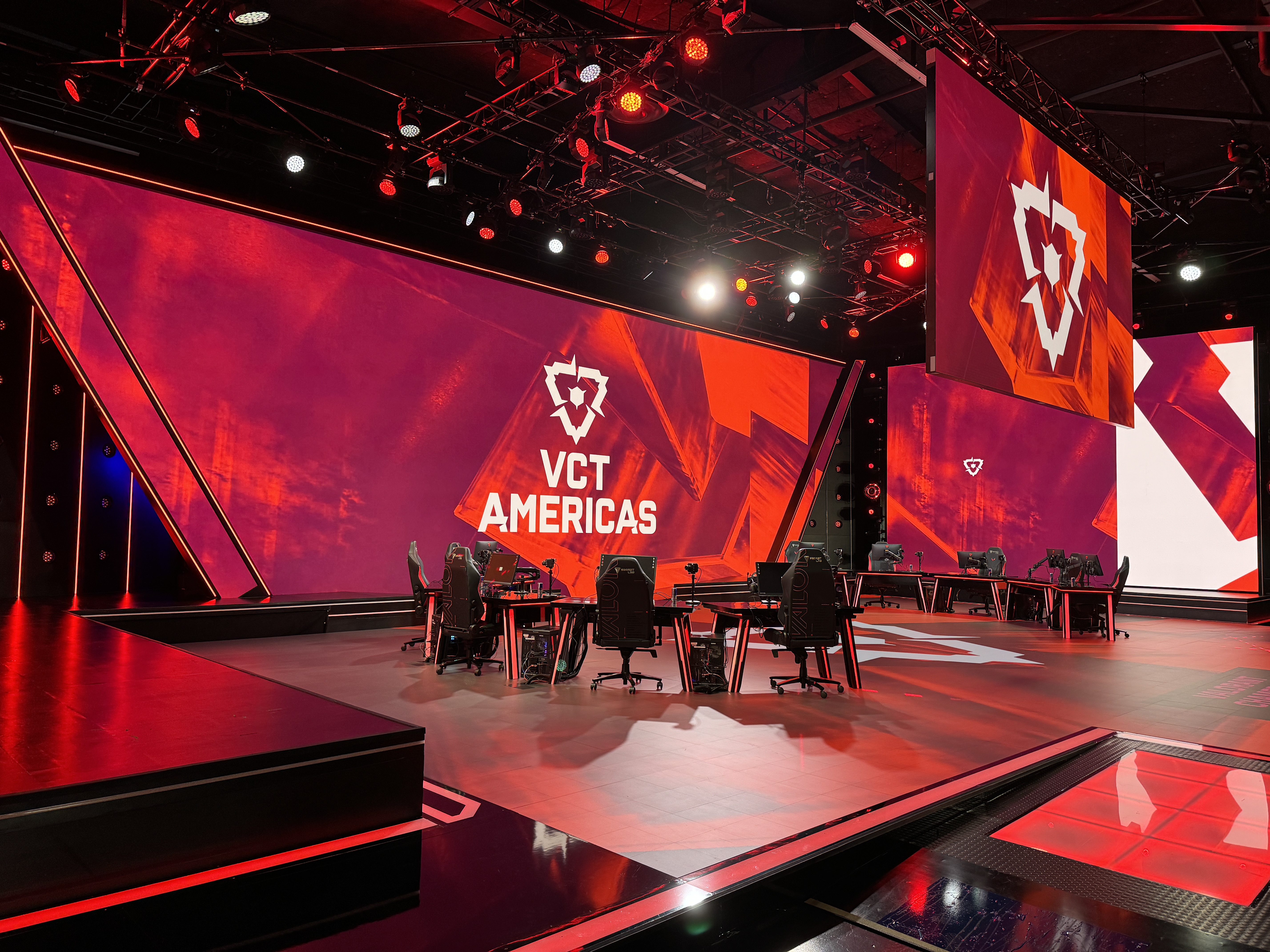 File photo: The Riot Games Arena VCT Americas stage setup, February 2024.