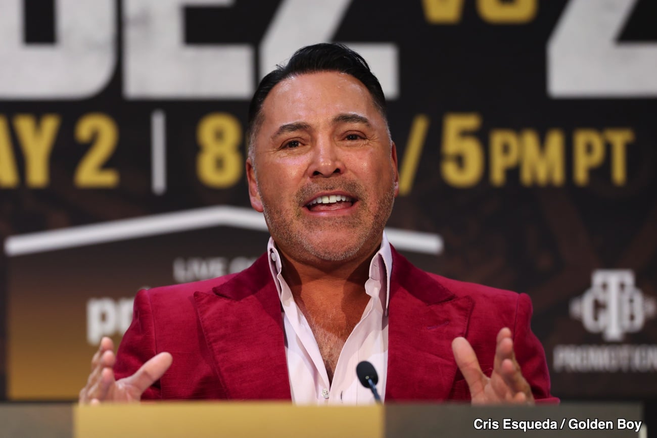 Oscar De La Hoya at a boxing promotion
