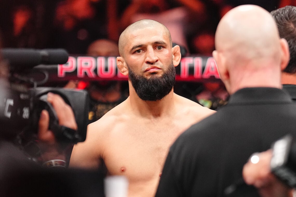 Khamzat Chimaev during his UFC middleweight title reign before the loss to Sean Strickland at UFC 328
