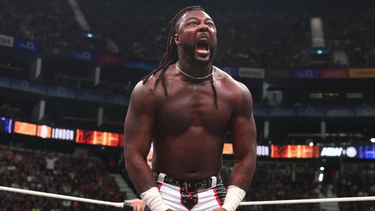 Swerve Strickland ahead of his AEW Collision singles match against Myron Reed of The Rascalz