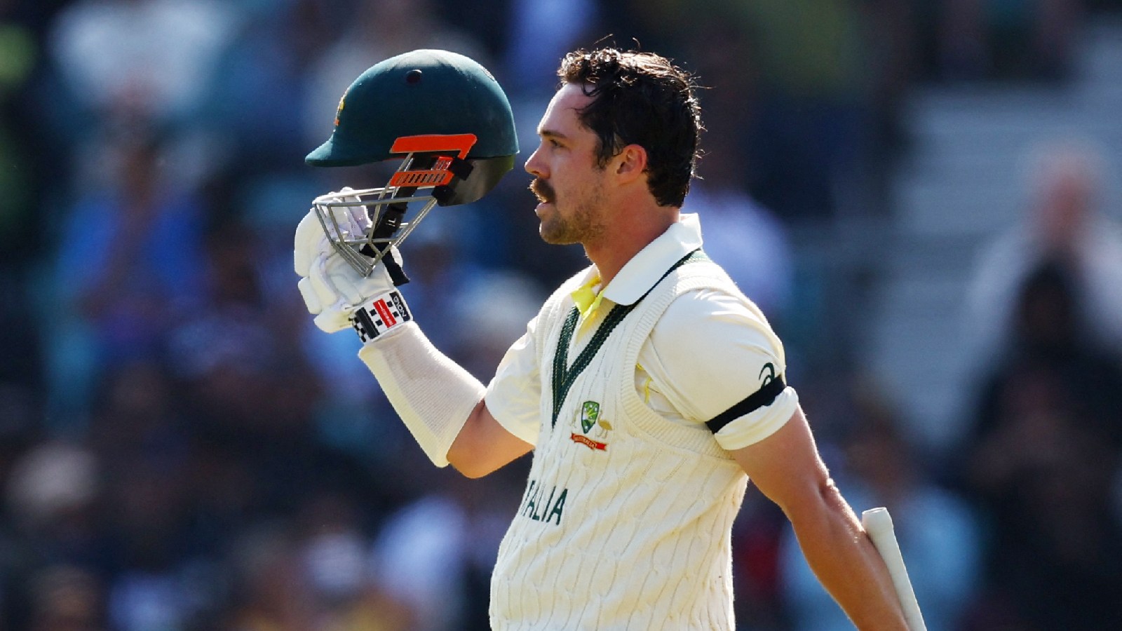 Travis Head batting for Australia