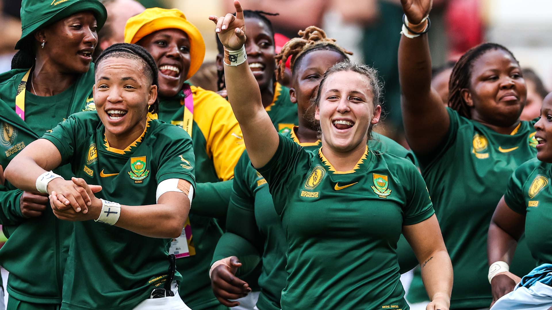 Springbok Women pictured in SA Rugby's June 2026 report on their climb up the world rankings