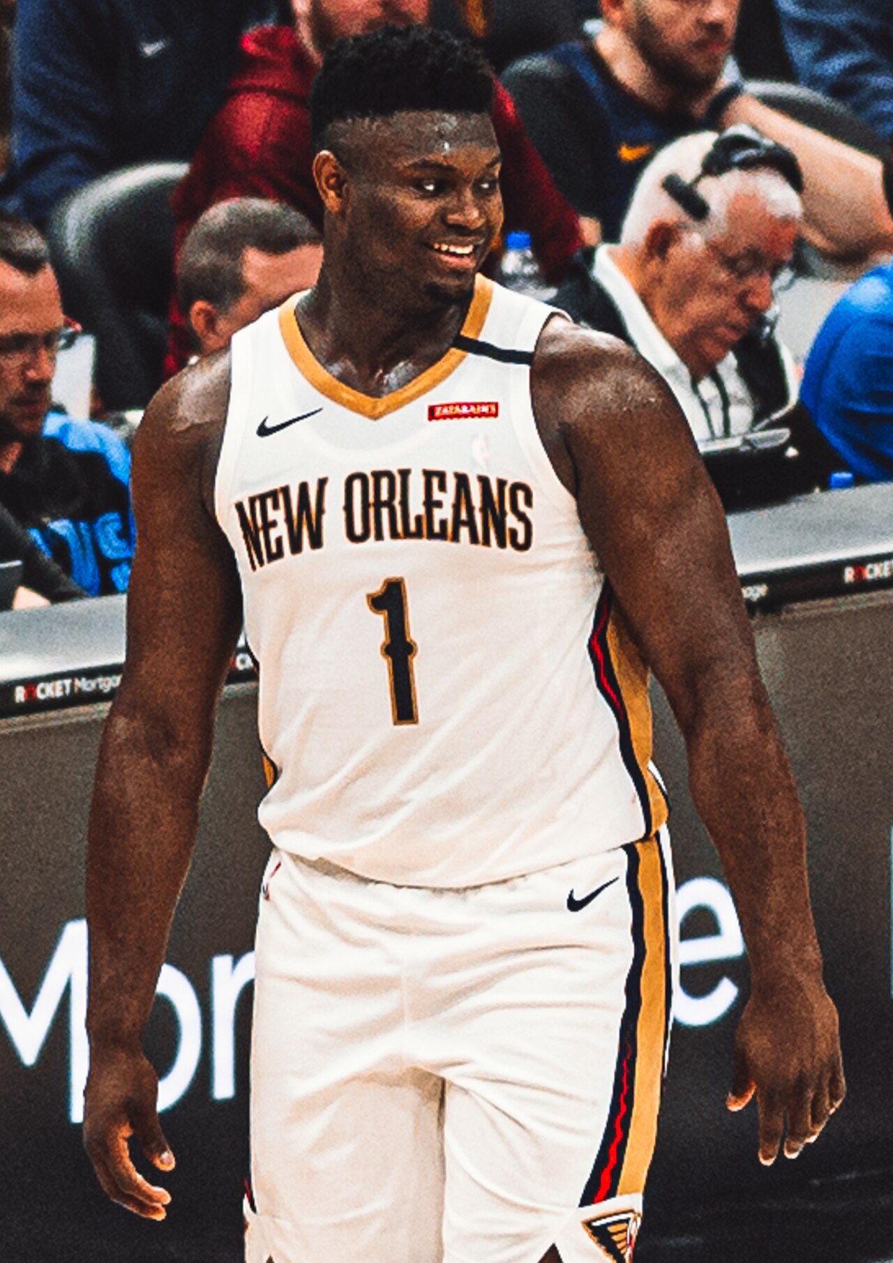 File photo of Zion Williamson with the New Orleans Pelicans in 2020, not from this match against Denver.