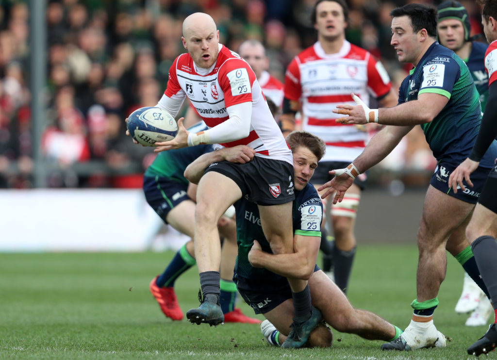 File photo of Gloucester Rugby in action, from RugbyPass coverage of their match against Connacht.