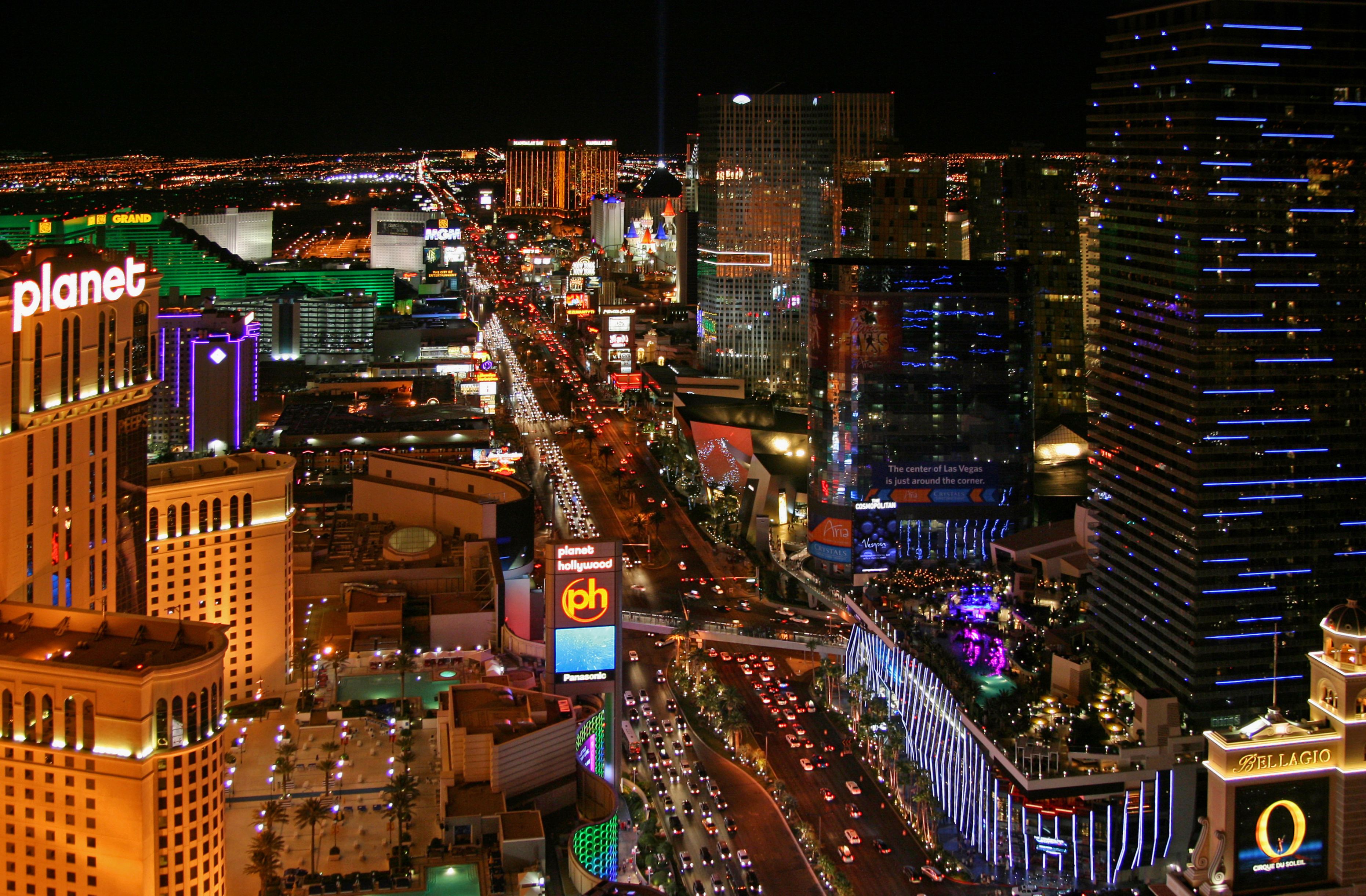 Archive photo: the Las Vegas Strip at night, not from UFC Fight Night 292