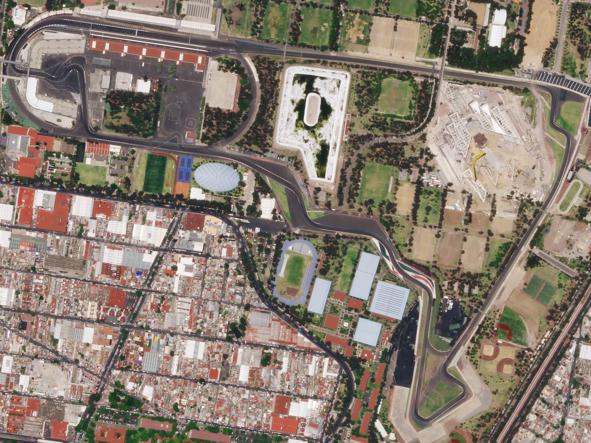 Archive photo: Satellite view of the Autódromo Hermanos Rodríguez, June 2018