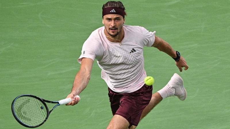 Alexander Zverev in action at the 2026 Shanghai Masters.