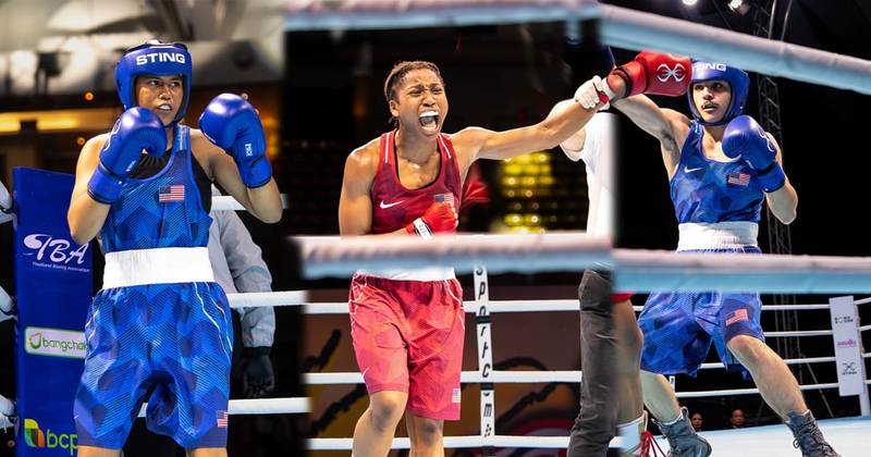 Competition photographs in USA Boxing’s U19 championship preview; archive montage.