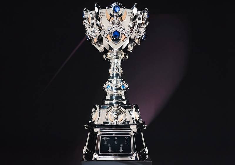 The 2026 Summoner’s Cup photographed in Los Angeles on 28 April; official trophy photoshoot.