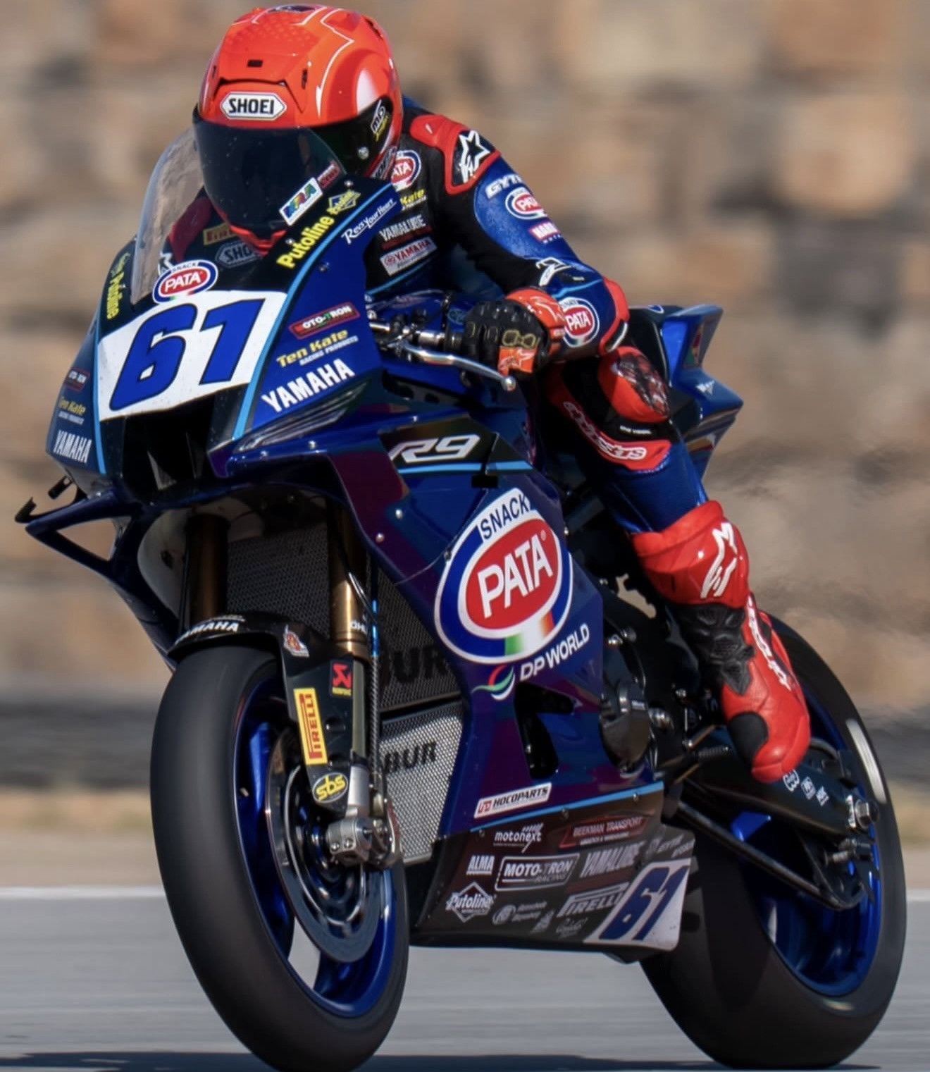 Can Oncu on the Ten Kate Racing Yamaha R9 during 2026 WorldSSP practice at Aragon