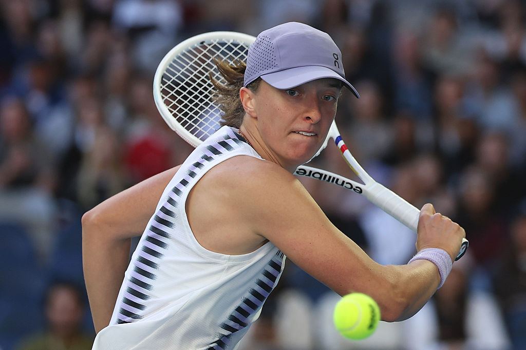 Iga Swiatek in action at the 2026 Australian Open
