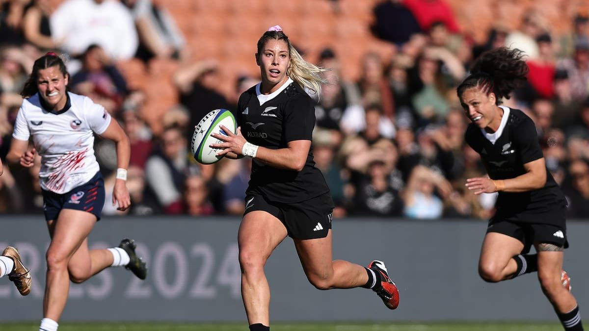 Black Ferns players in action during a Test match