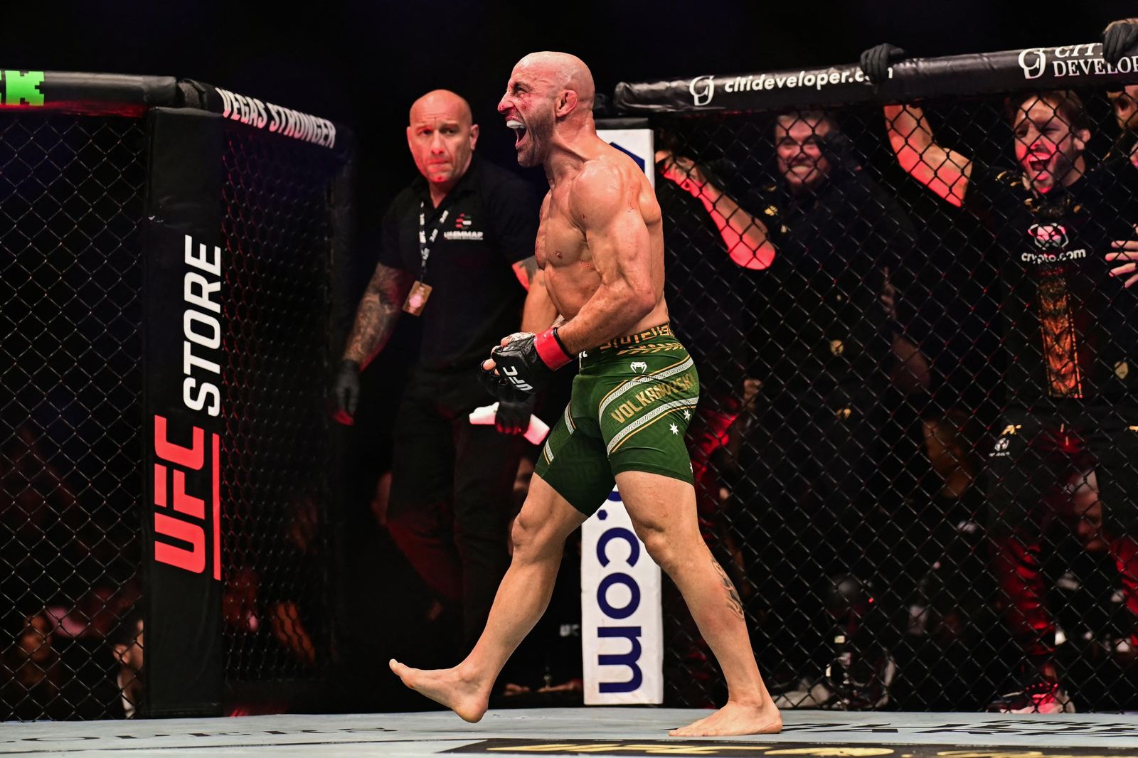Alexander Volkanovski after his UFC 333 win in Abu Dhabi