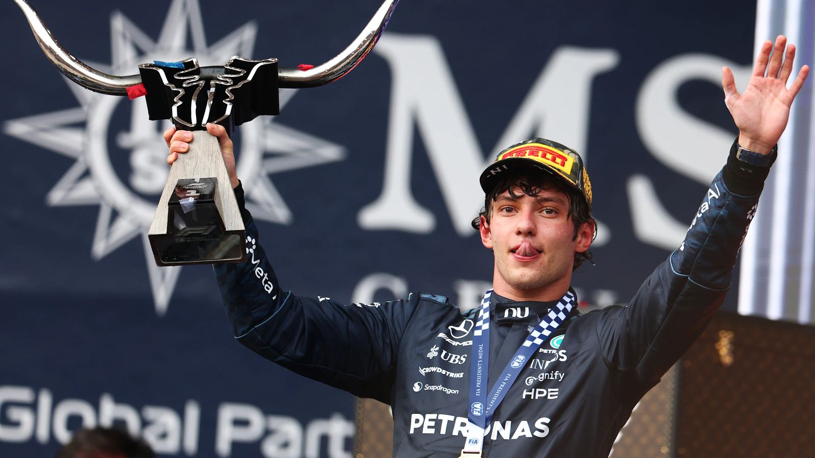 Formula 1 cars on track at Circuit of The Americas during the United States Grand Prix