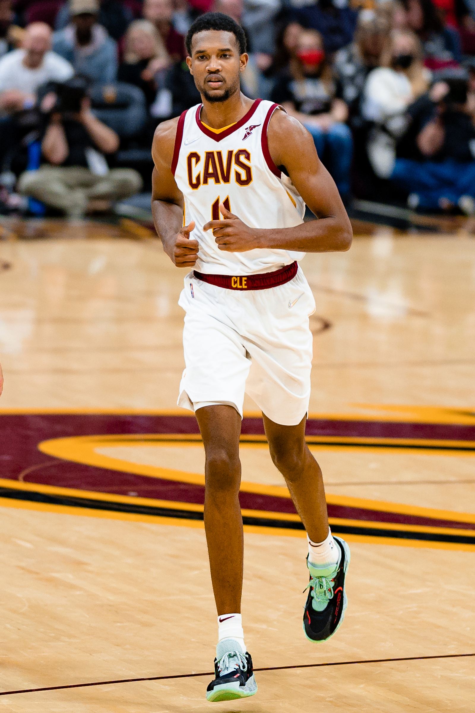 Evan Mobley in a Cleveland Cavaliers uniform in a file photo, not from the 28 October 2026 game against Washington.
