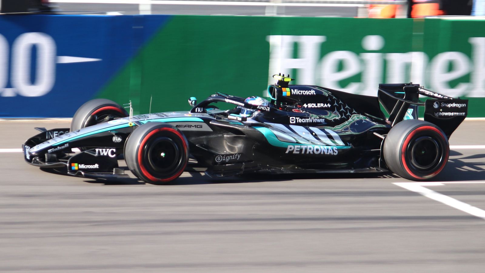 File photo: Kimi Antonelli driving his Mercedes during qualifying at the 2026 Chinese Grand Prix.