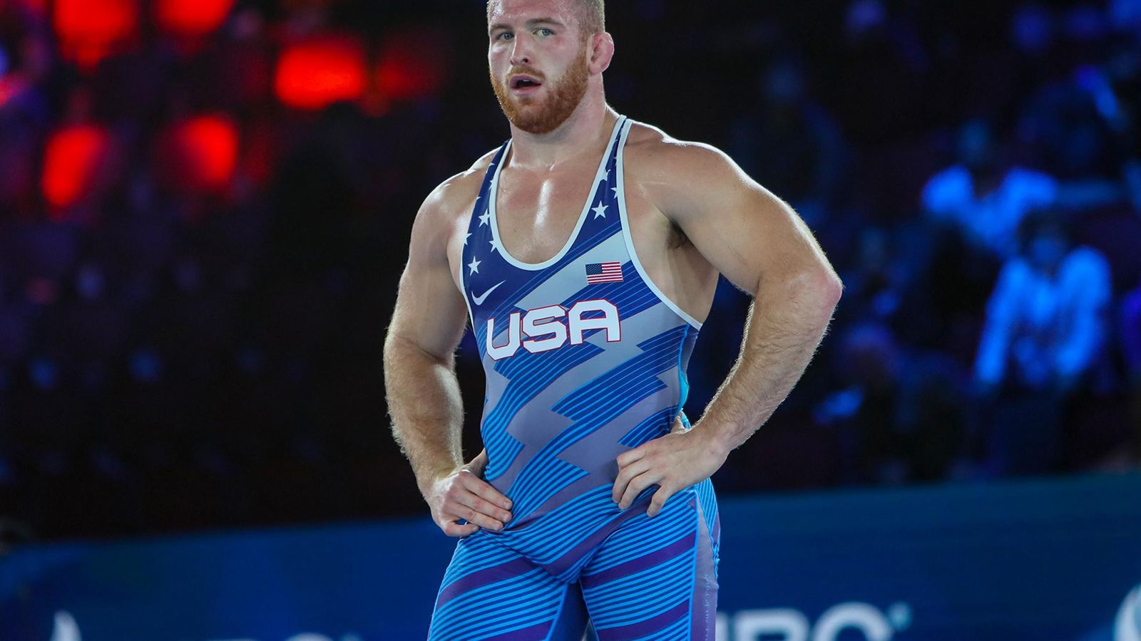 Kyle Snyder of the United States in action in an earlier UWW photo from 2023 — not a photo from the Astana championships on 29 October 2026.