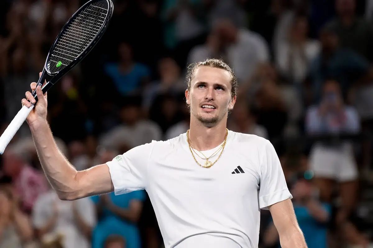 File photo, not from the Vienna match: Alexander Zverev celebrating a win.