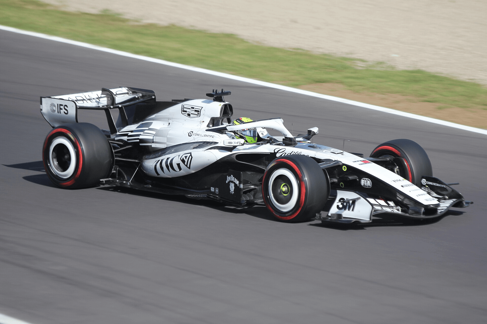 Archive photo: Sergio Perez in the Cadillac MAC-26 during qualifying for the 2026 Italian Grand Prix — not a Mexico City race photo.