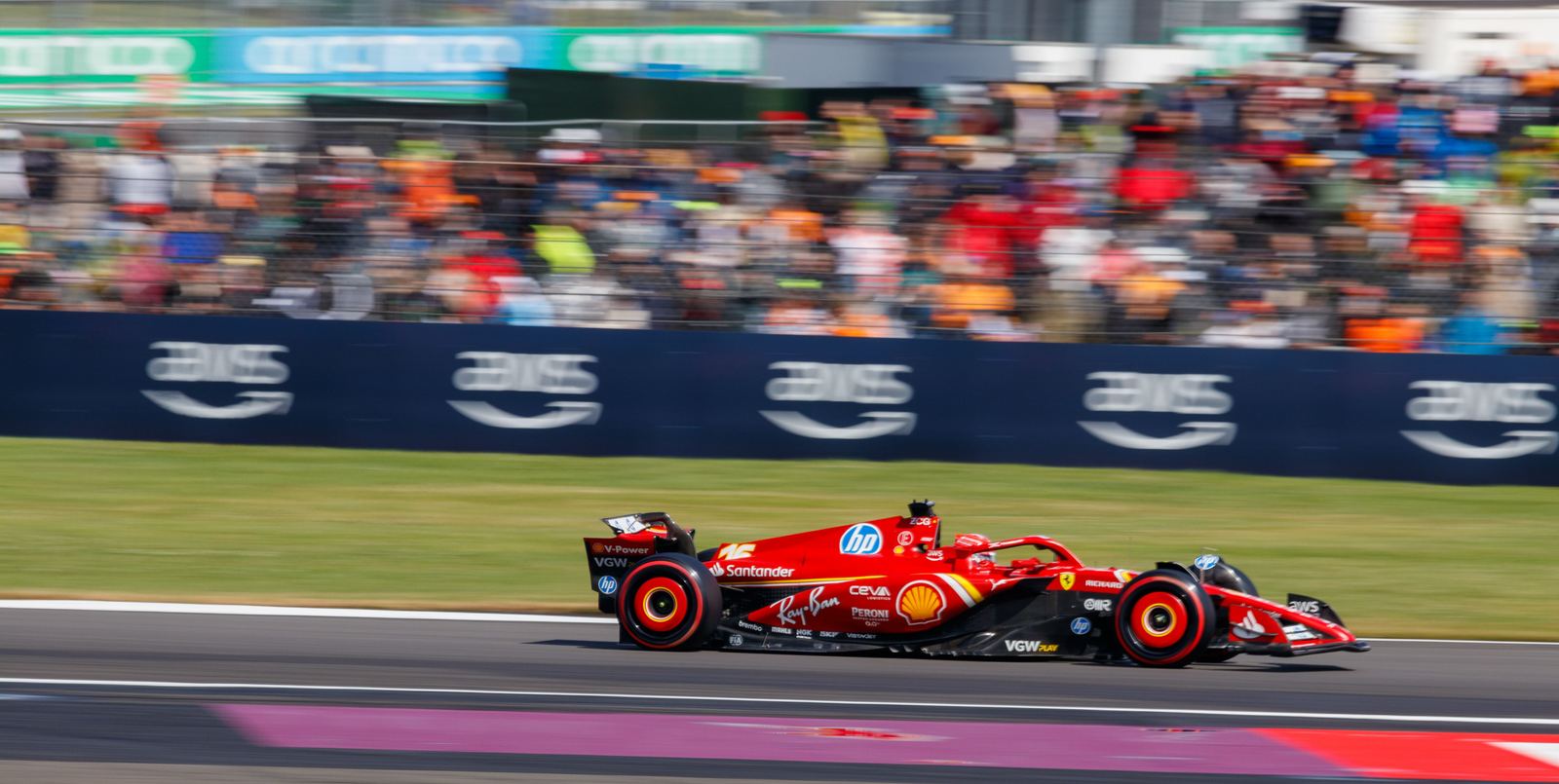 Archive photo: Charles Leclerc driving for Ferrari at the 2024 British Grand Prix